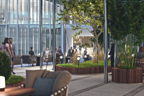 Rheinblick Krefeld Bürogebäude - Architekturkonzept und Architekturvisualisierung von Formgrafik - Interieurdesign